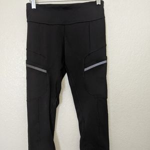 Lululemon Running Crop leggings Size 6 Black